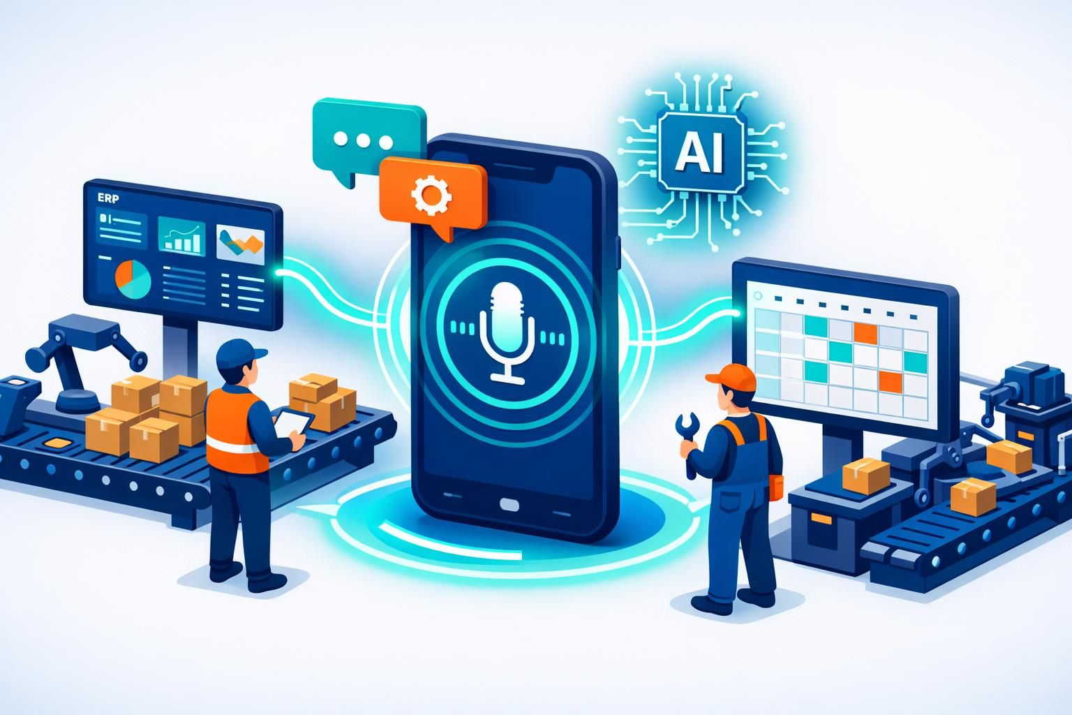 optimisez la gestion de vos appels fournisseurs et service après-vente grâce à notre voicebot industrie, automatisant vos communications pour gagner en efficacité et réduire les coûts.