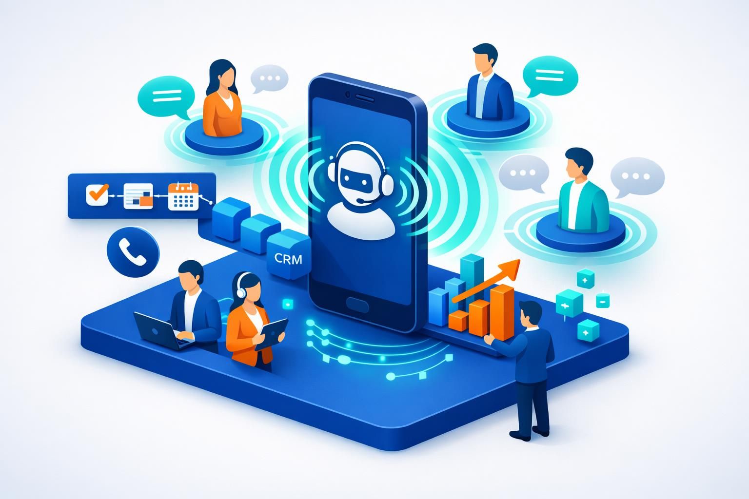 optimisez votre prospection téléphonique avec notre callbot : automatisez vos appels sortants pour gagner du temps, améliorer votre taux de conversion et booster vos ventes.