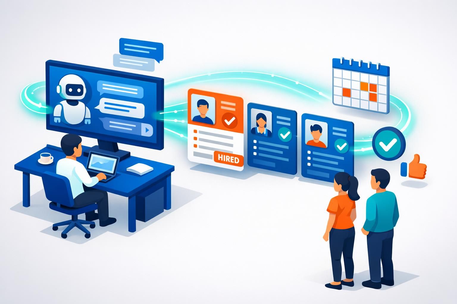 optimisez votre processus de recrutement grâce à notre chatbot intelligent qui accélère le tri des candidatures en utilisant l'intelligence artificielle.