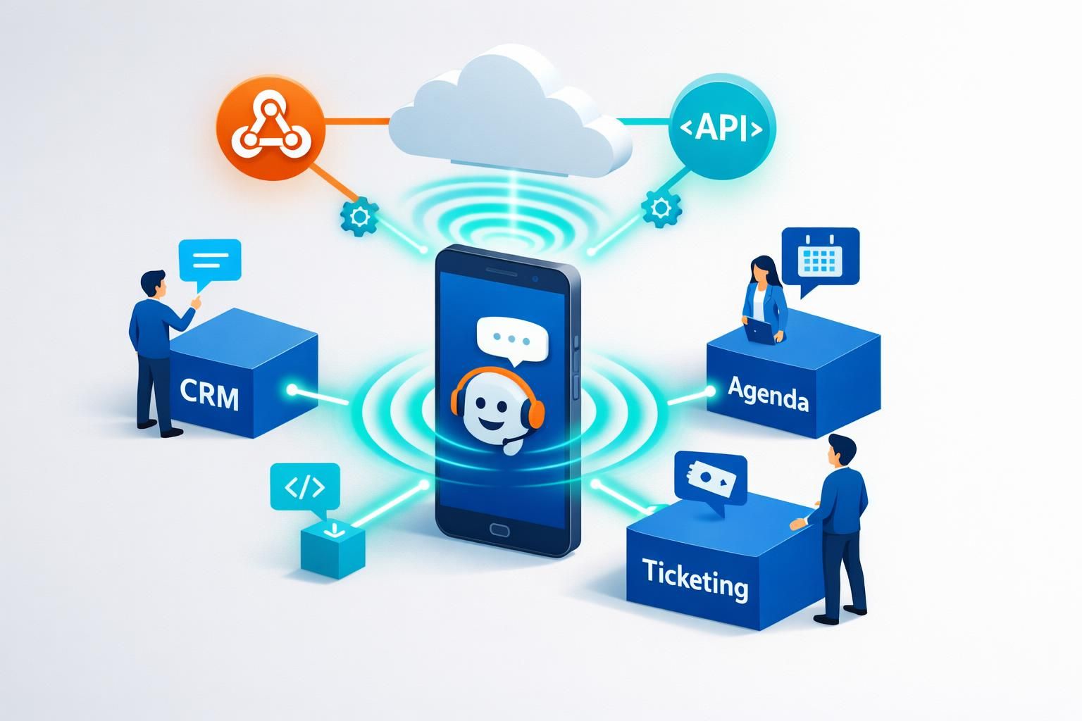 découvrez comment connecter efficacement votre agent vocal à vos applications grâce aux webhooks et voicebots pour une automatisation intelligente et une meilleure interaction utilisateur.