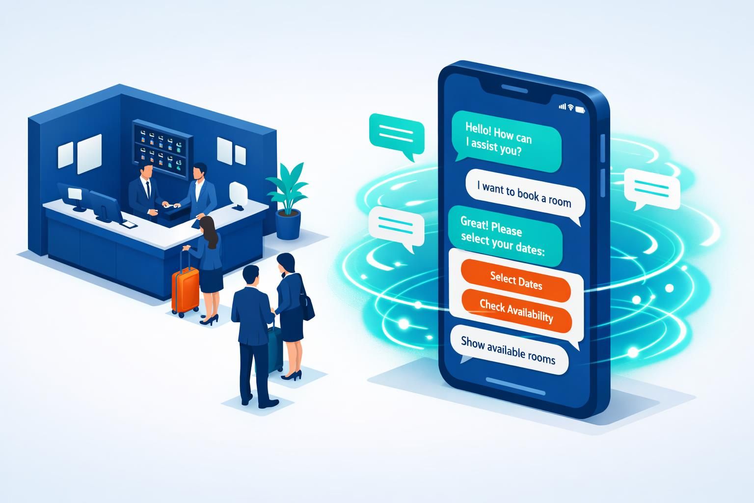découvrez comment un chatbot dédié à l'hôtellerie peut automatiser les réservations et les services de conciergerie pour améliorer l'expérience client et optimiser la gestion de votre établissement.