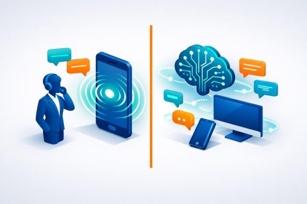 découvrez un comparatif détaillé en 2026 entre la permanence téléphonique externalisée assurée par des agents humains et les solutions basées sur l'intelligence artificielle, pour choisir l'option la plus adaptée à vos besoins.