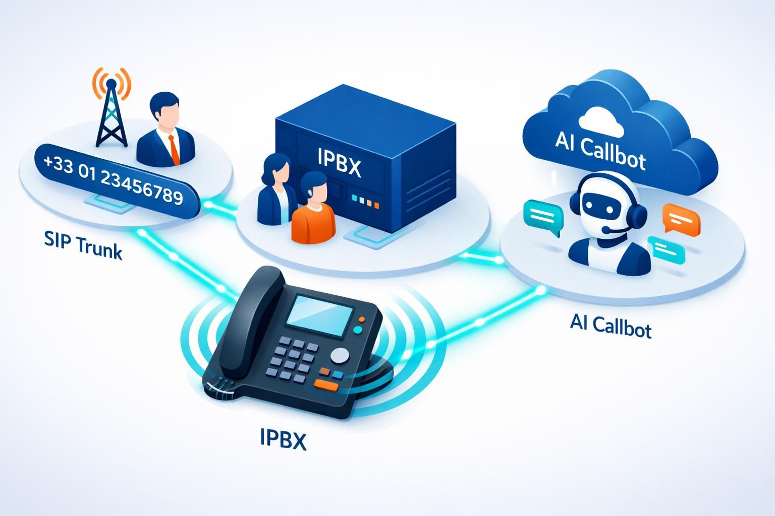 découvrez comment intégrer un callbot avec le sip trunking pour connecter efficacement vos agents à votre infrastructure téléphonique et optimiser la gestion des appels.