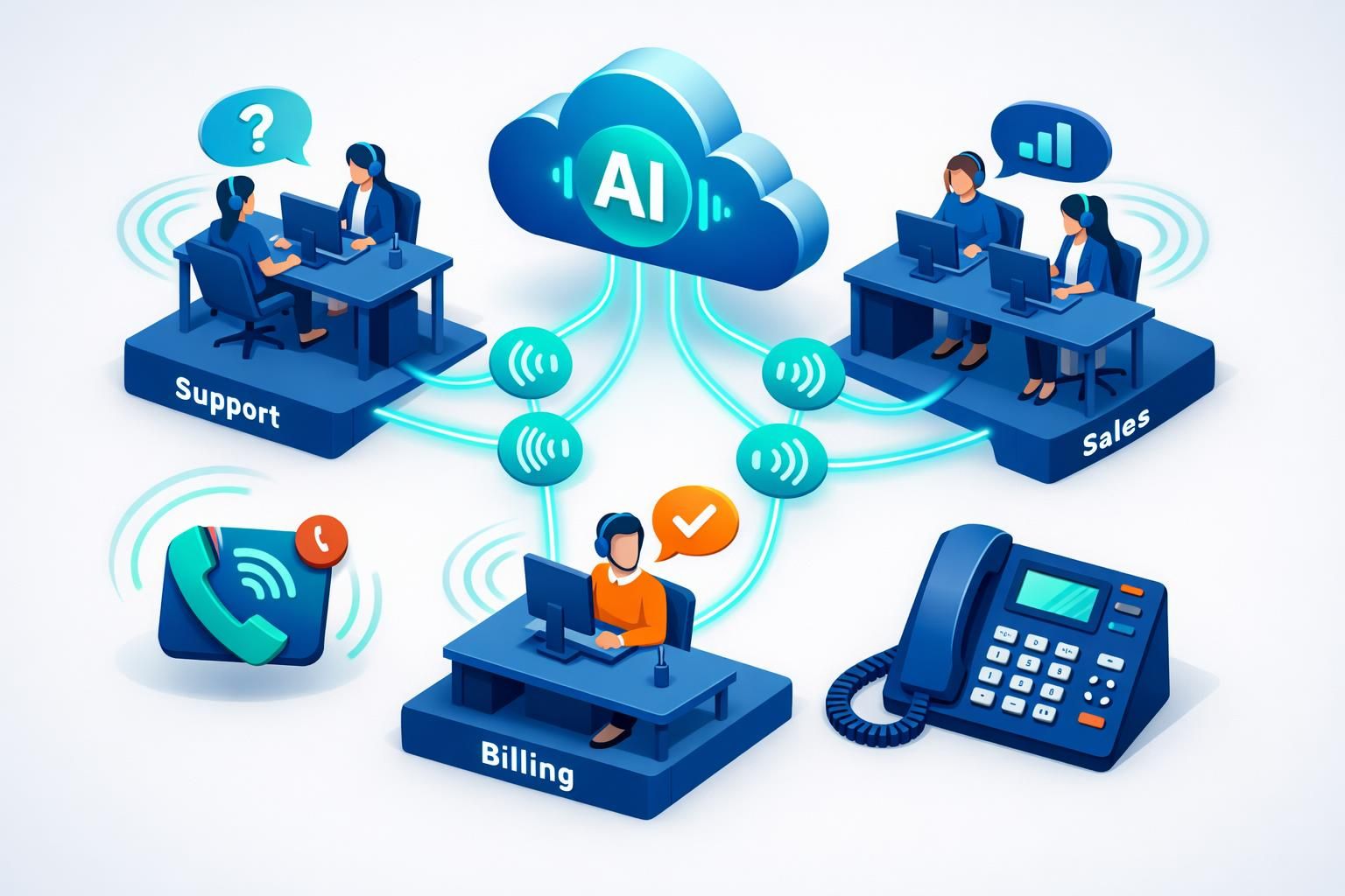 optimisez la gestion de vos appels grâce au routage d'appels intelligent, qui dirige automatiquement chaque appel vers le bon interlocuteur pour un service client efficace et rapide.