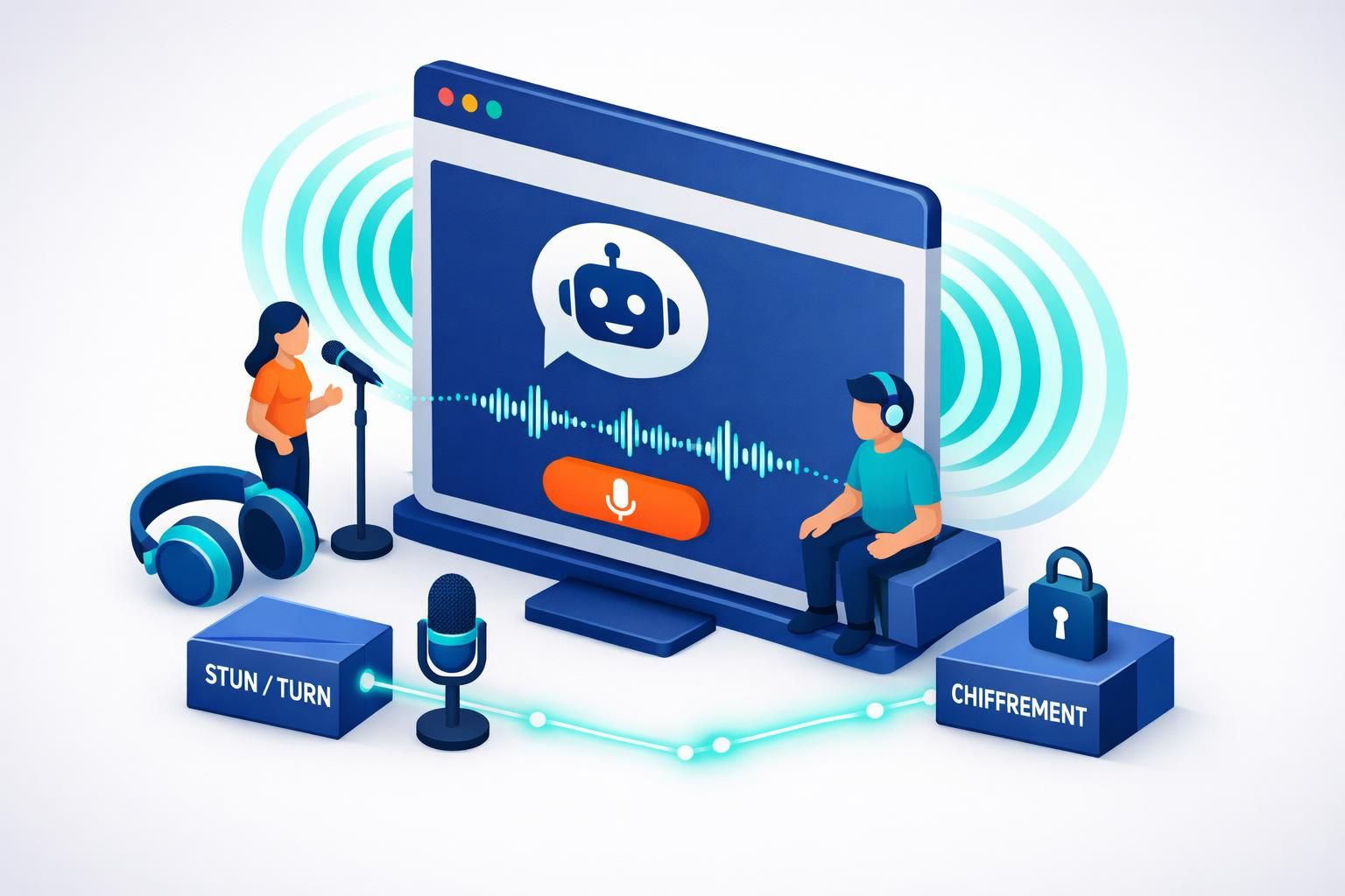 découvrez comment intégrer l'audio au navigateur web grâce à la combinaison de voicebot et webrtc pour des interactions vocales fluides et efficaces.